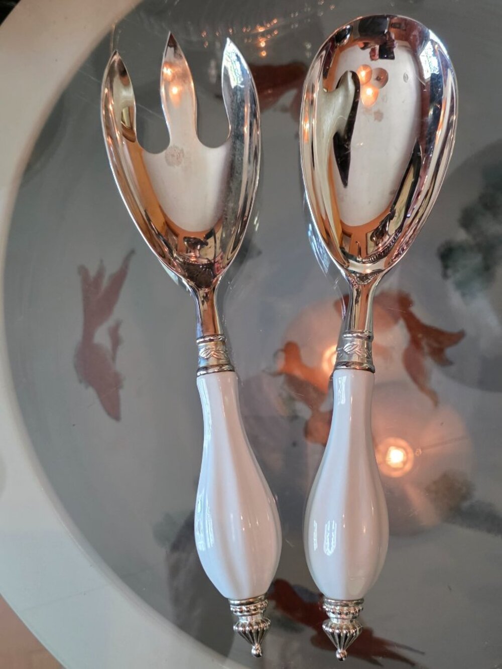 Godinger silver-plated salad serving set
